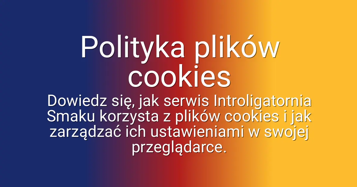 Polityka plików cookies